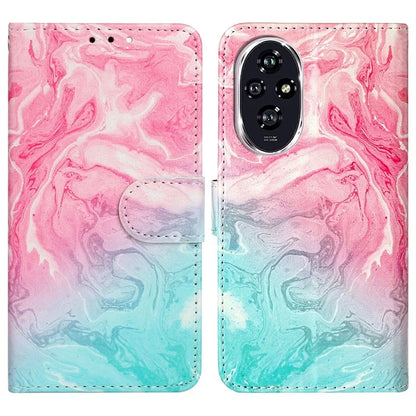 For Honor 200 Pro 5G Case Leather Pattern Design Flip Wallet Phone Cover