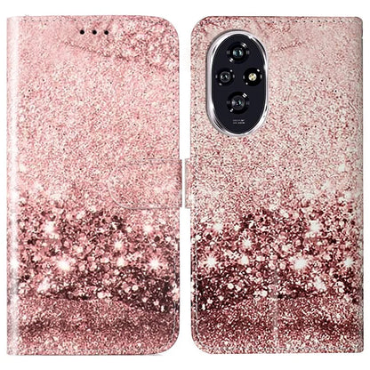 For Honor 200 Pro 5G Case Leather Pattern Design Flip Wallet Phone Cover