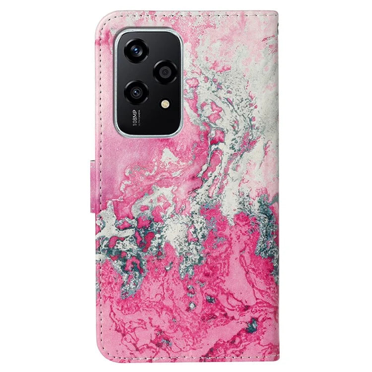For Honor 200 Lite Case Leather Pattern Design Flip Wallet Phone Cover