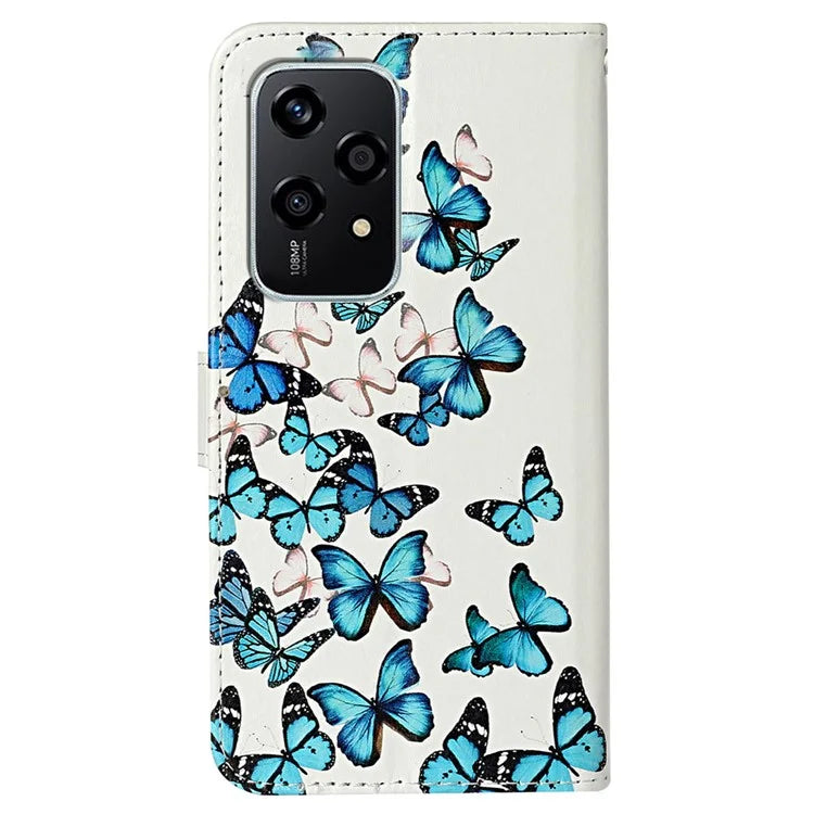 For Honor 200 Lite Case Leather Pattern Design Flip Wallet Phone Cover