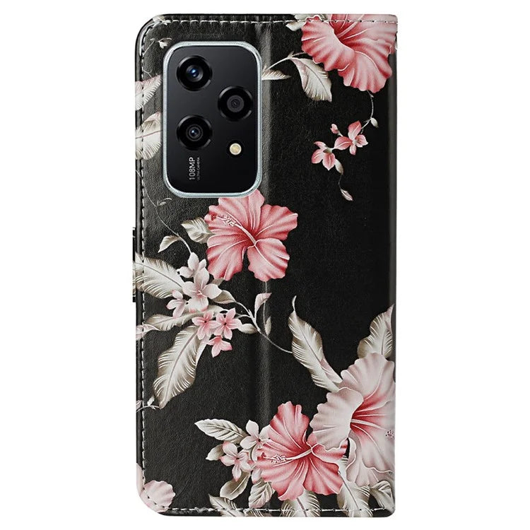 For Honor 200 Lite Case Leather Pattern Design Flip Wallet Phone Cover