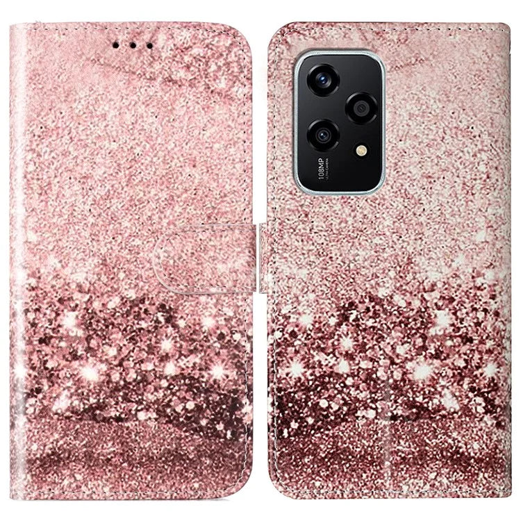 For Honor 200 Lite Case Leather Pattern Design Flip Wallet Phone Cover