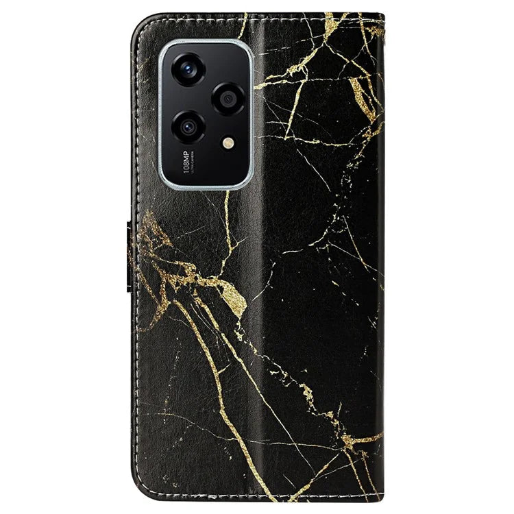 For Honor 200 Lite Case Leather Pattern Design Flip Wallet Phone Cover
