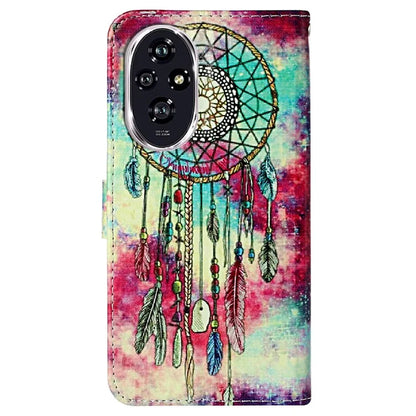 For Honor 200 5G Case Leather Pattern Design Flip Wallet Phone Cover