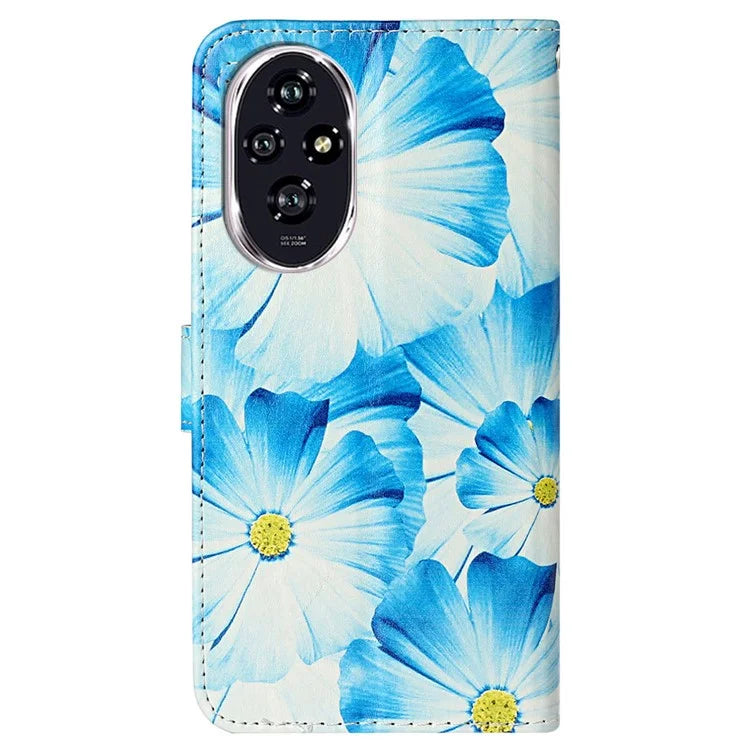For Honor 200 5G Case Leather Pattern Design Flip Wallet Phone Cover
