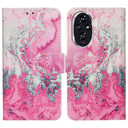 For Honor 200 5G Case Leather Pattern Design Flip Wallet Phone Cover