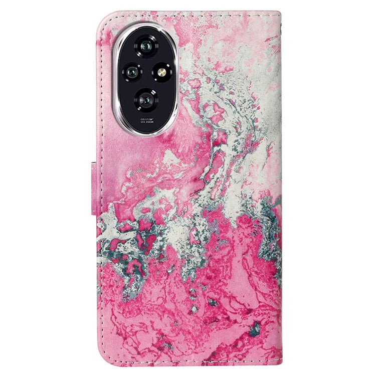 For Honor 200 5G Case Leather Pattern Design Flip Wallet Phone Cover