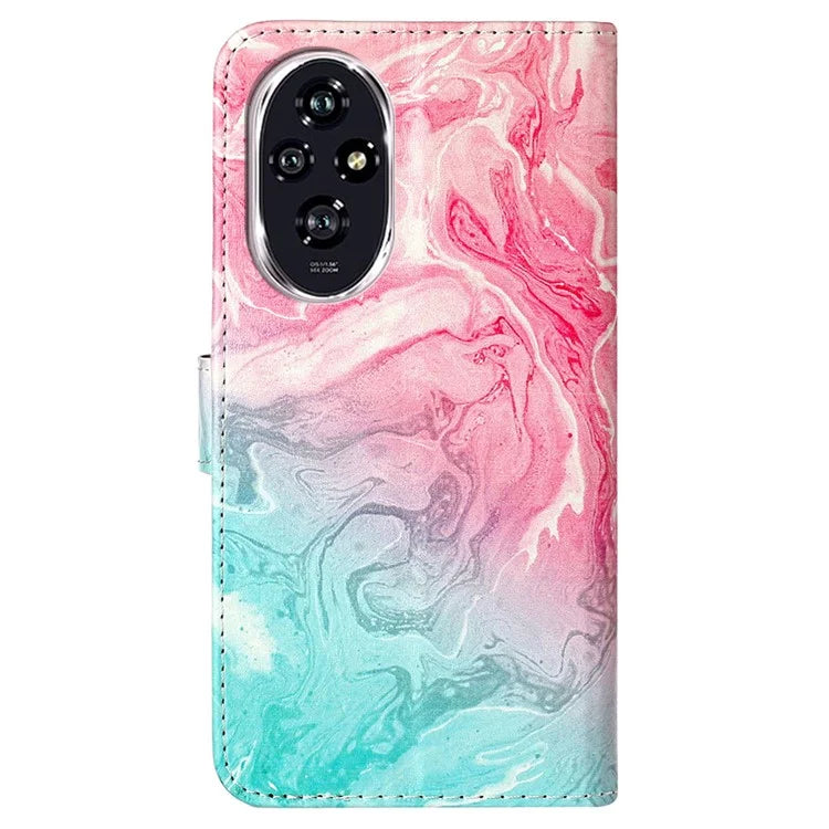 For Honor 200 5G Case Leather Pattern Design Flip Wallet Phone Cover