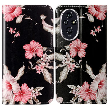 For Honor 200 5G Case Leather Pattern Design Flip Wallet Phone Cover