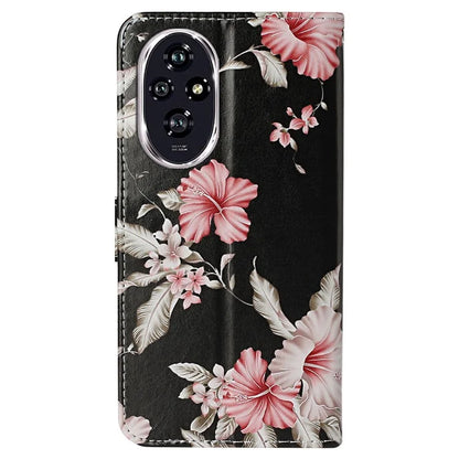 For Honor 200 5G Case Leather Pattern Design Flip Wallet Phone Cover