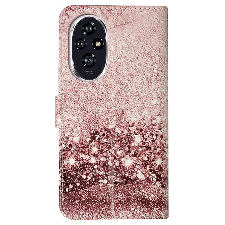For Honor 200 5G Case Leather Pattern Design Flip Wallet Phone Cover
