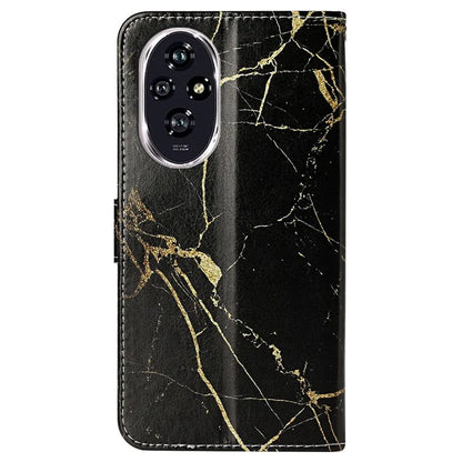 For Honor 200 5G Case Leather Pattern Design Flip Wallet Phone Cover