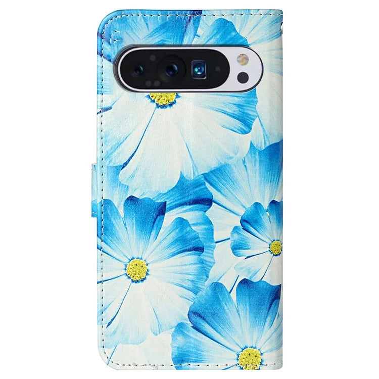 For Google Pixel 9 Pro / Pixel 9 Case Leather Pattern Design Flip Wallet Phone Cover