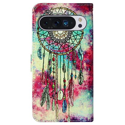 For Google Pixel 9 Pro / Pixel 9 Case Leather Pattern Design Flip Wallet Phone Cover