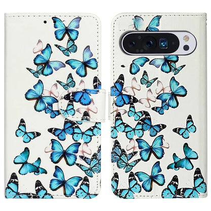 For Google Pixel 9 Pro / Pixel 9 Case Leather Pattern Design Flip Wallet Phone Cover