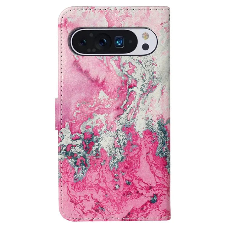 For Google Pixel 9 Pro / Pixel 9 Case Leather Pattern Design Flip Wallet Phone Cover