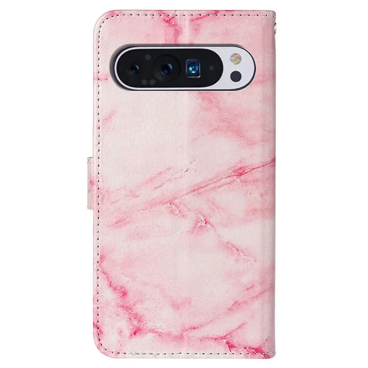 For Google Pixel 9 Pro / Pixel 9 Case Leather Pattern Design Flip Wallet Phone Cover