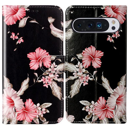 For Google Pixel 9 Pro / Pixel 9 Case Leather Pattern Design Flip Wallet Phone Cover