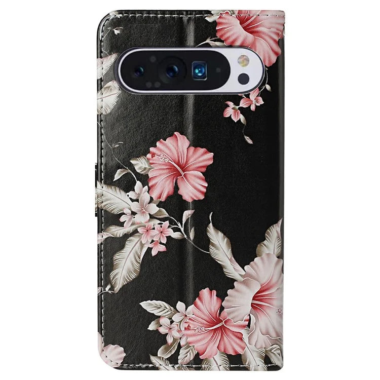 For Google Pixel 9 Pro / Pixel 9 Case Leather Pattern Design Flip Wallet Phone Cover