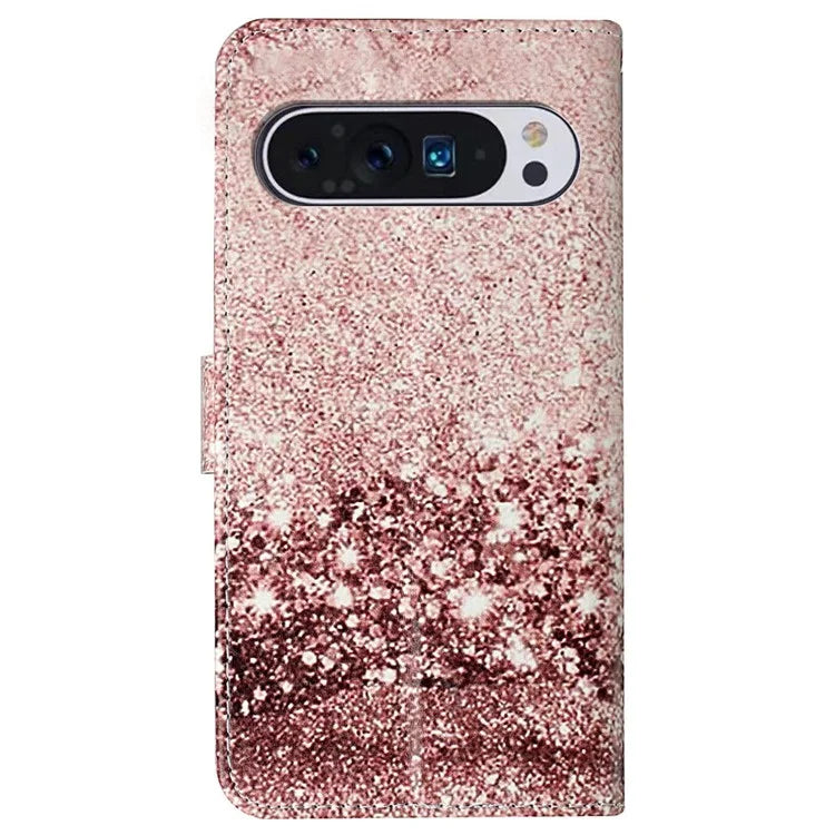 For Google Pixel 9 Pro / Pixel 9 Case Leather Pattern Design Flip Wallet Phone Cover