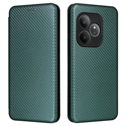 For Realme GT 6 5G / 6T 5G / Neo6 SE 5G / Neo6 5G Case Card Slot Carbon Fiber Texture Leather Phone Cover