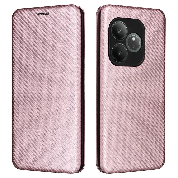 For Realme GT 6 5G / 6T 5G / Neo6 SE 5G / Neo6 5G Case Card Slot Carbon Fiber Texture Leather Phone Cover
