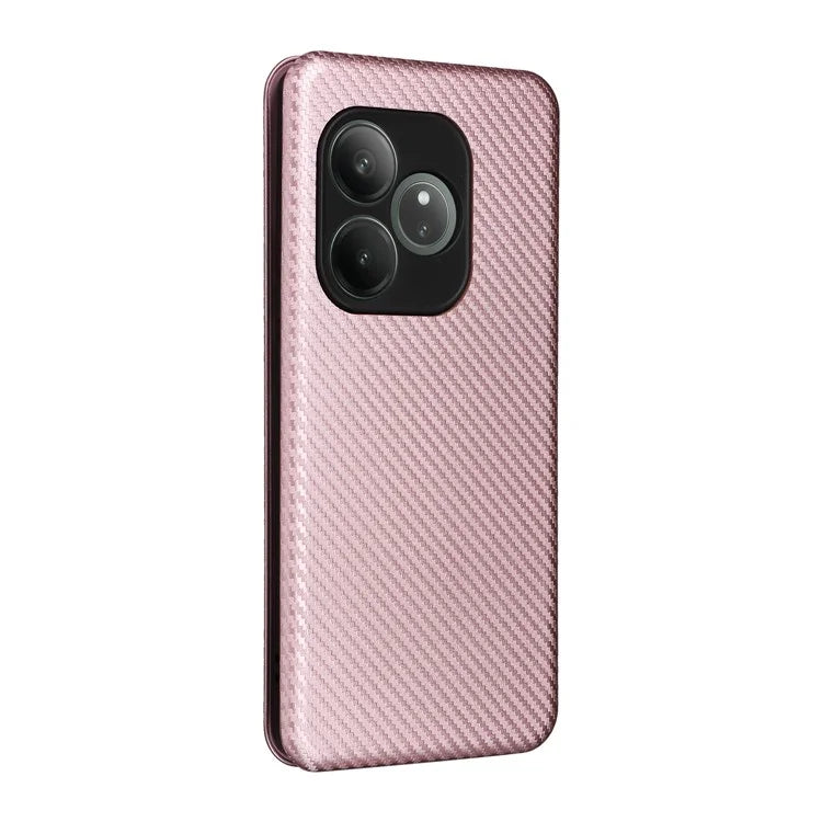 For Realme GT 6 5G / 6T 5G / Neo6 SE 5G / Neo6 5G Case Card Slot Carbon Fiber Texture Leather Phone Cover