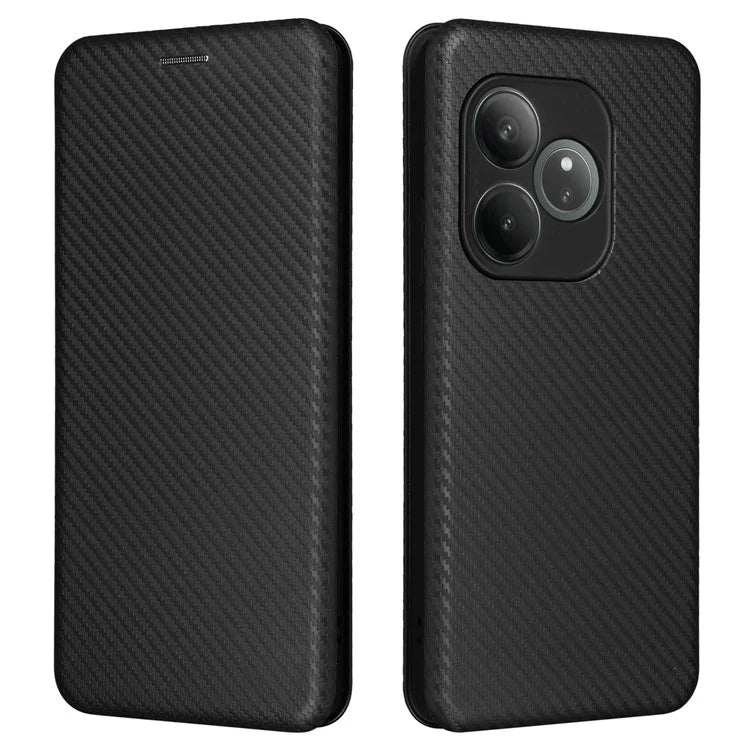 For Realme GT 6 5G / 6T 5G / Neo6 SE 5G / Neo6 5G Case Card Slot Carbon Fiber Texture Leather Phone Cover