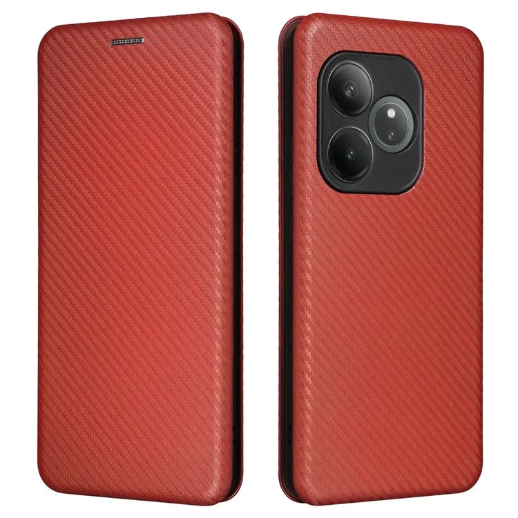 For Realme GT 6 5G / 6T 5G / Neo6 SE 5G / Neo6 5G Case Card Slot Carbon Fiber Texture Leather Phone Cover