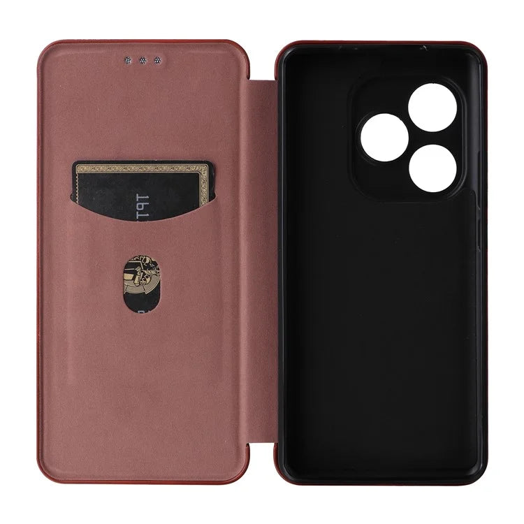 For Realme GT 6 5G / 6T 5G / Neo6 SE 5G / Neo6 5G Case Card Slot Carbon Fiber Texture Leather Phone Cover