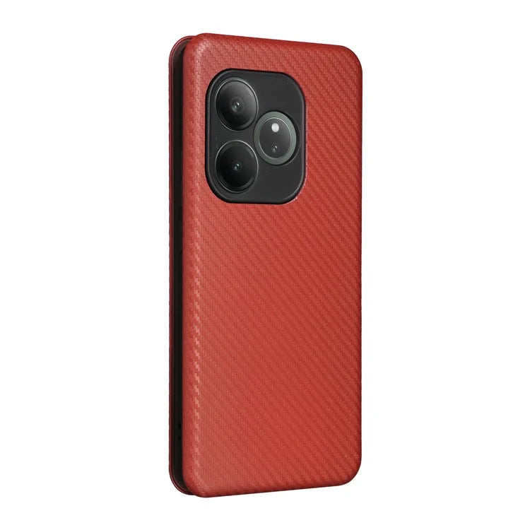 For Realme GT 6 5G / 6T 5G / Neo6 SE 5G / Neo6 5G Case Card Slot Carbon Fiber Texture Leather Phone Cover
