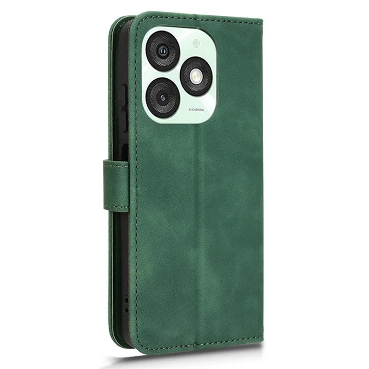 For itel A50 Case Anti-Scratch Skin-Touch Leather Wallet Phone Cover