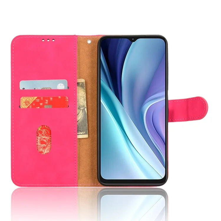 For itel A50 Case Anti-Scratch Skin-Touch Leather Wallet Phone Cover