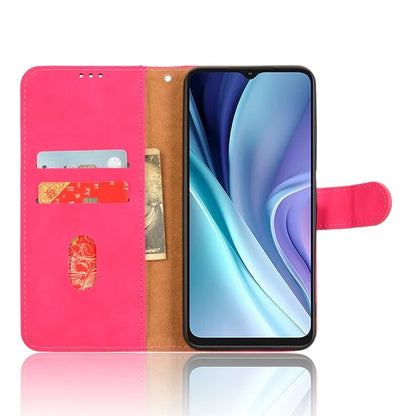For itel A50 Case Anti-Scratch Skin-Touch Leather Wallet Phone Cover
