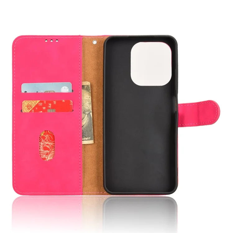 For itel A50 Case Anti-Scratch Skin-Touch Leather Wallet Phone Cover