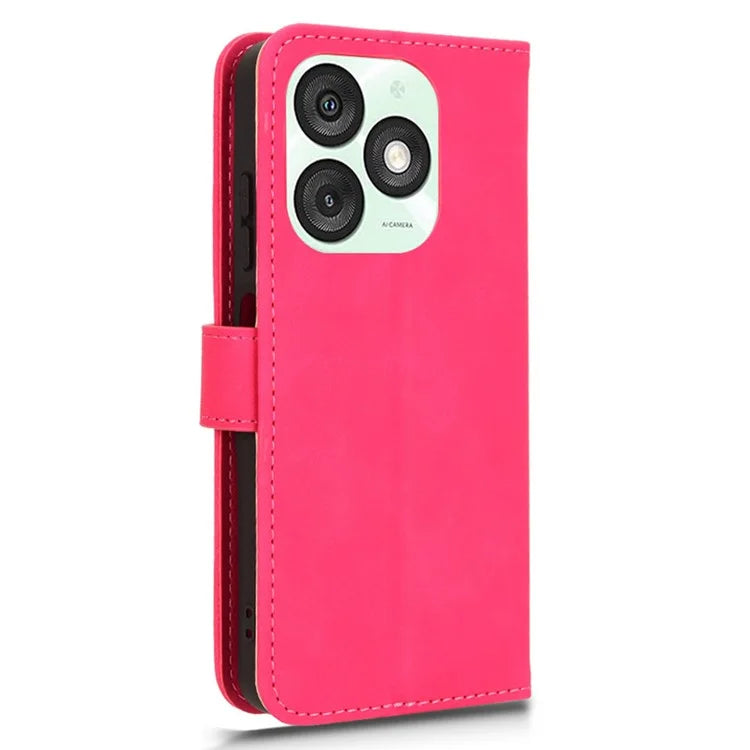 For itel A50 Case Anti-Scratch Skin-Touch Leather Wallet Phone Cover