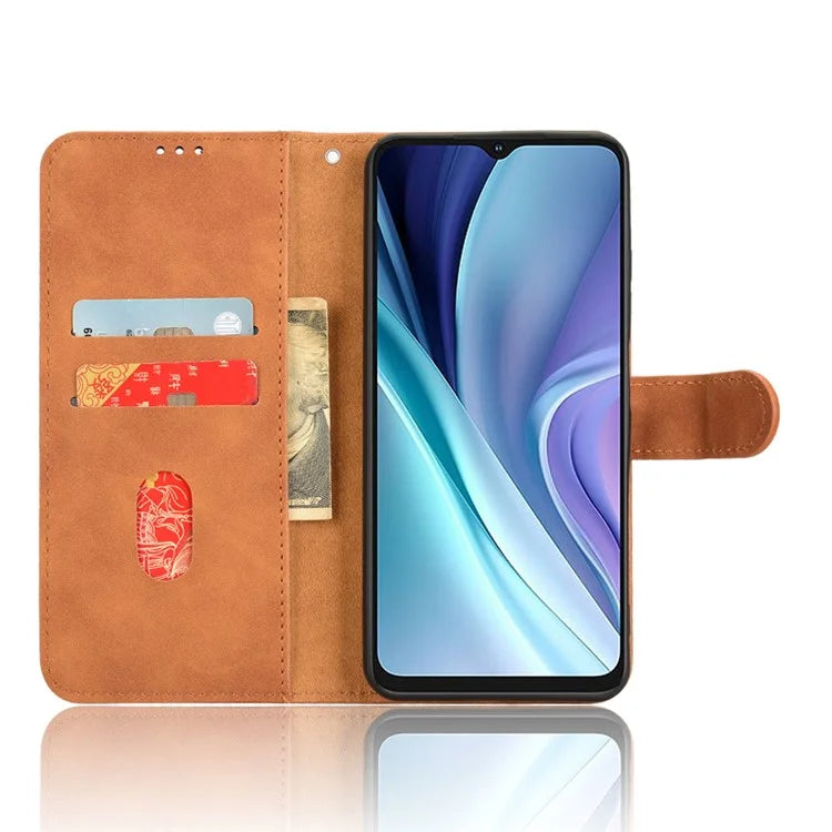 For itel A50 Case Anti-Scratch Skin-Touch Leather Wallet Phone Cover