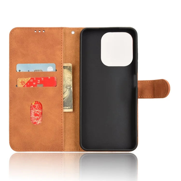 For itel A50 Case Anti-Scratch Skin-Touch Leather Wallet Phone Cover
