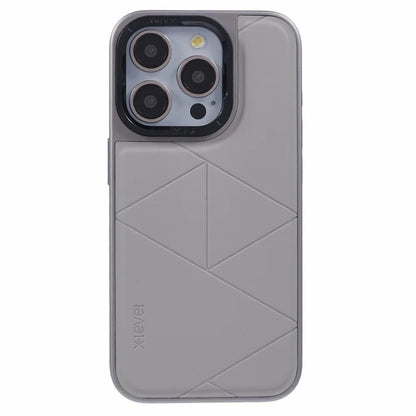 X-LEVEL For iPhone 13 Pro Case Leather+PC+TPU Geometric Pattern Protective Phone Cover
