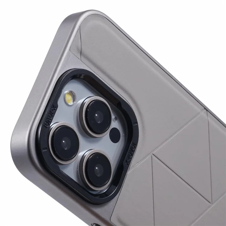 X-LEVEL For iPhone 13 Pro Case Leather+PC+TPU Geometric Pattern Protective Phone Cover