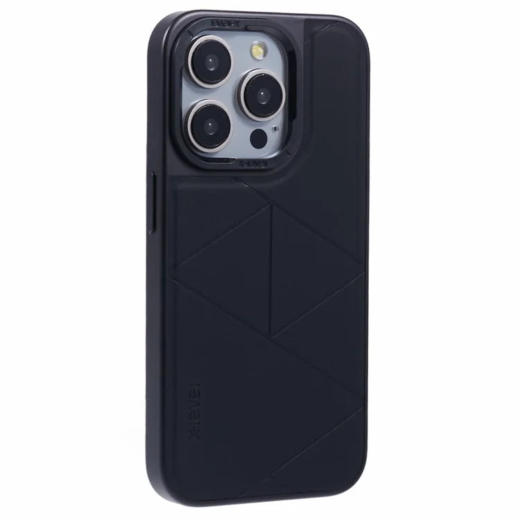 X-LEVEL For iPhone 13 Pro Case Leather+PC+TPU Geometric Pattern Protective Phone Cover