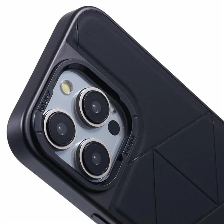 X-LEVEL For iPhone 13 Pro Case Leather+PC+TPU Geometric Pattern Protective Phone Cover