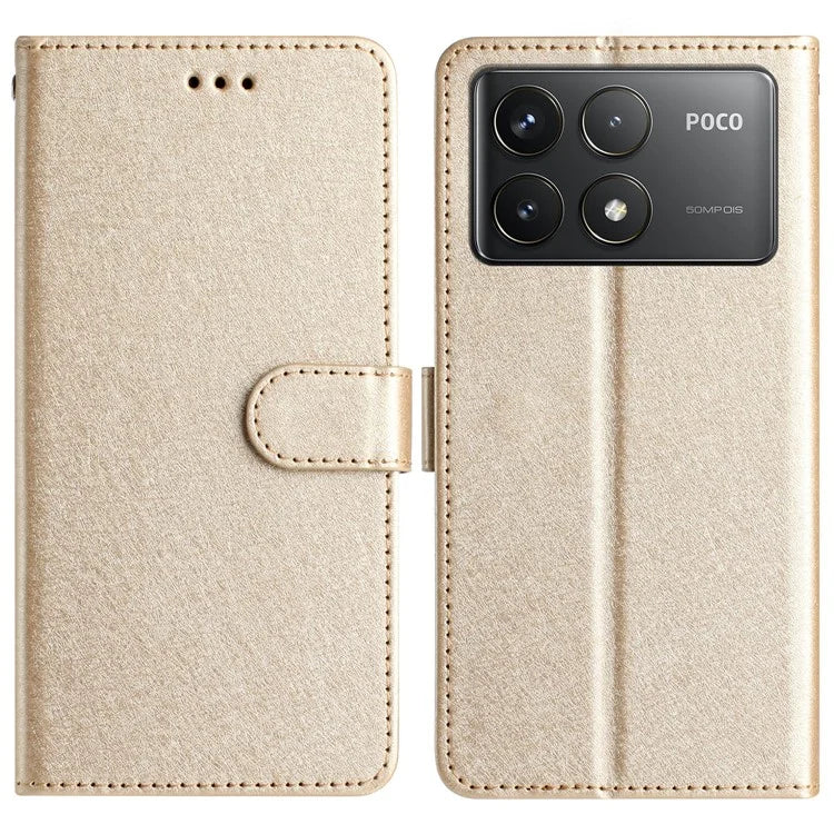For Xiaomi Poco F6 Pro 5G / Redmi K70 5G / K70 Pro 5G Case Silk Texture Leather Wallet Phone Cover