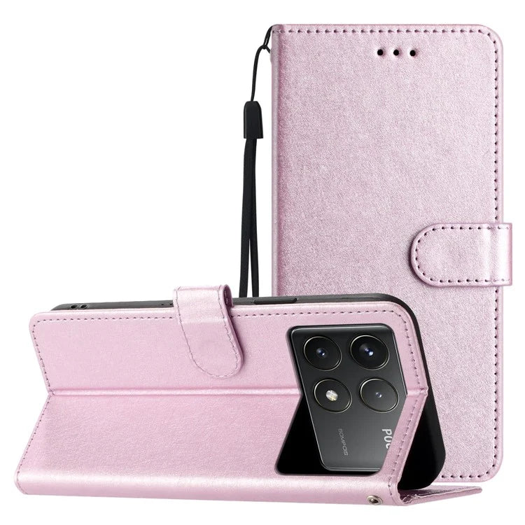 For Xiaomi Poco F6 Pro 5G / Redmi K70 5G / K70 Pro 5G Case Silk Texture Leather Wallet Phone Cover