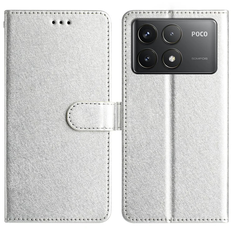 For Xiaomi Poco F6 Pro 5G / Redmi K70 5G / K70 Pro 5G Case Silk Texture Leather Wallet Phone Cover