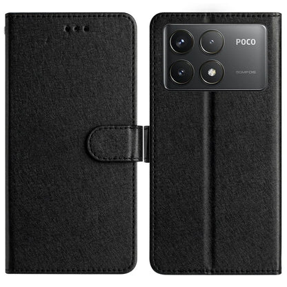 For Xiaomi Poco F6 Pro 5G / Redmi K70 5G / K70 Pro 5G Case Silk Texture Leather Wallet Phone Cover