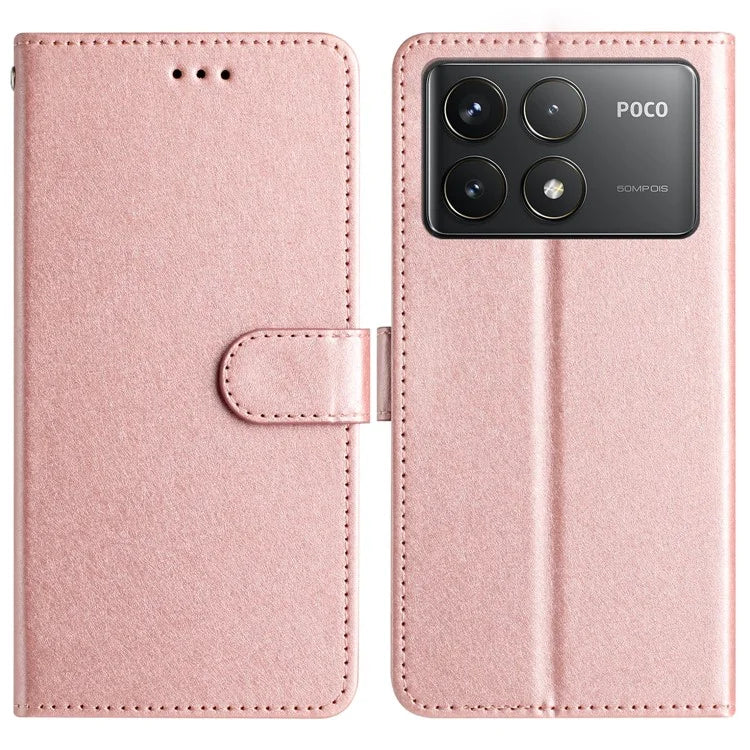 For Xiaomi Poco F6 Pro 5G / Redmi K70 5G / K70 Pro 5G Case Silk Texture Leather Wallet Phone Cover