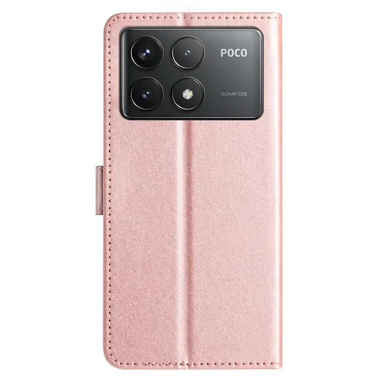 For Xiaomi Poco F6 Pro 5G / Redmi K70 5G / K70 Pro 5G Case Silk Texture Leather Wallet Phone Cover