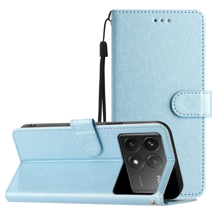 For Xiaomi Poco F6 Pro 5G / Redmi K70 5G / K70 Pro 5G Case Silk Texture Leather Wallet Phone Cover