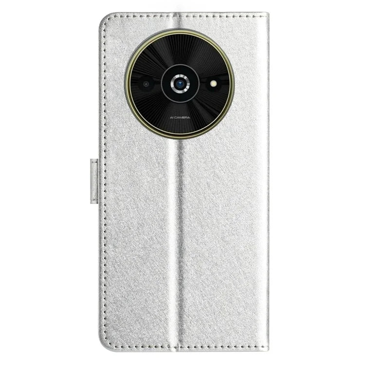 For Xiaomi Poco C61 4G / Redmi A3 4G Case Wallet Stand Leather Silk Texture Phone Cover